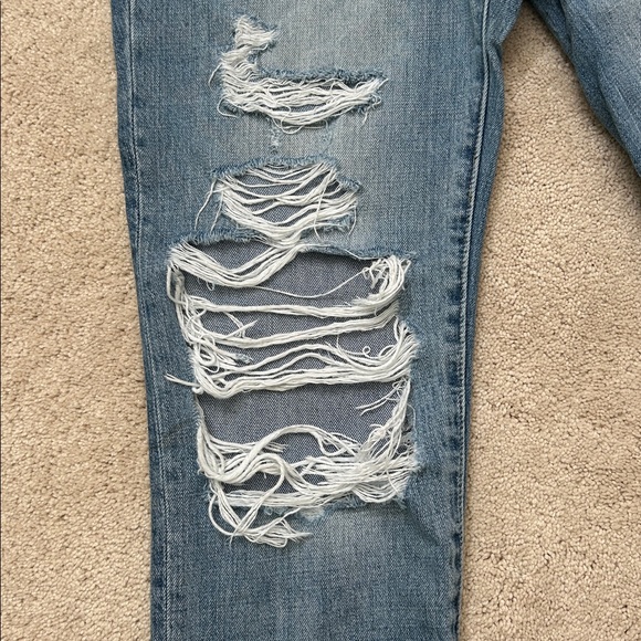 Pistola | Light Blue Relaxed Fit Distressed Straight Leg Jeans | 26 | In 26”-28” - Picture 9 of 12